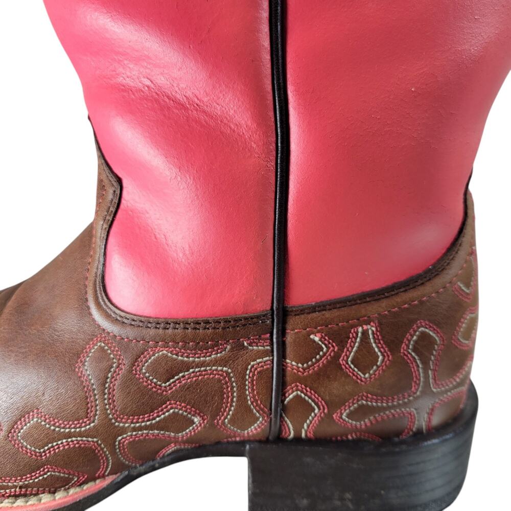 Ariat Brown Heeled Boots with Western Flair - Picture 9 of 13